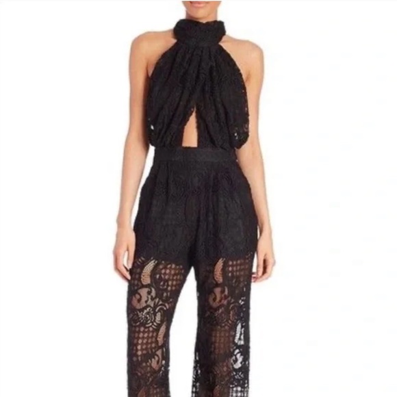 Kendall & Kylie Pants - NWT Kendall & Kylie jumpsuit lace cutout halter